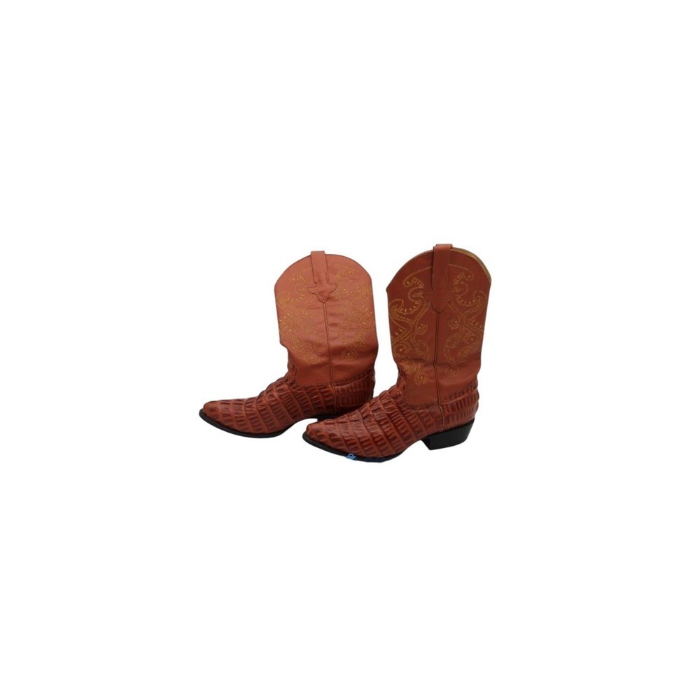Crocodile Alligator Print Snip Toe Cowboy Boot Vaqueros Y Boots Cowboys & Boots - Picture 4 of 8
